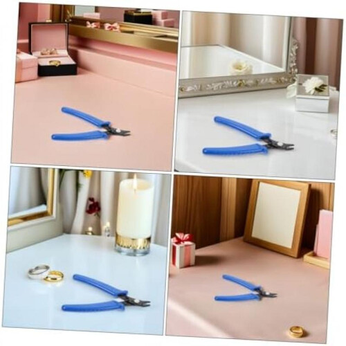 Gadpiparty 4 Pcs Mini Bead Fixing Pliers Set Jewelry Making Tools Beading Accessories Non-Slip Handle Silver 1