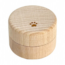 Houten dierenurn – Ronde rustieke bewaardoos – voor katten, honden, essen, haren en tanden.