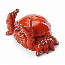 Cendrier en céramique en forme de crabe avec couvercle, coupe-vent, 11,5 cm, pour une utilisation intérieure et extérieure, avec rangement pour s