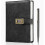 Diary with lock, A5 PU leather journal with lock 240 pages, Vintage lock journal password protected notebook black 1