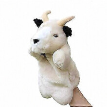 1 unidad de peluche de cabra, títere de animal, muñeco para contar cuentos, accesorio de juego de rol interactivo