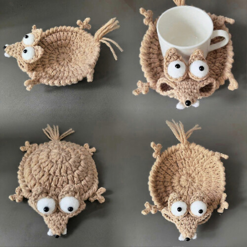 Handmade Crochet Animal Coaster Heat Resistant Table Mat 1