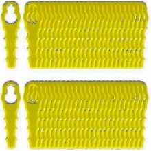 100 stuks dubbelzijdige gekartelde messen, compatibel met Ryobi kantenmaaiers Rac155, Rac157 en Rac158.