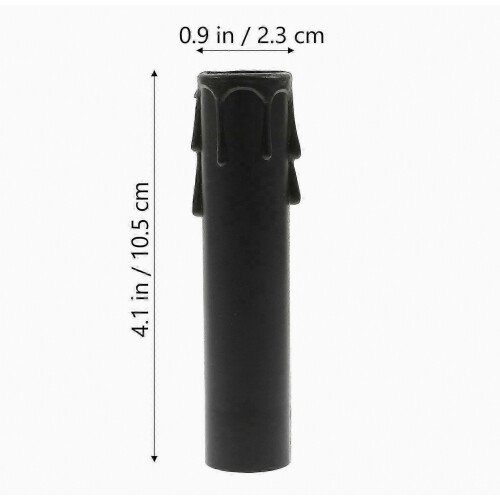 Copricandele in plastica nera, set da 20 pezzi per lampade. 1