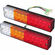 zadné LED svetlá pre nákladné auto a príves: 3 v 1 cúvacie, brzdové a smerové svetlá, spolu 40 LED diód, 12 V
