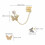 Set di 3 orecchini a cerchio e a perno a forma di farfalla per decorazione. 2
