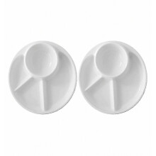 Lot de 2 assiettes compartimentées pour le dîner, vaisselle ménagère, assiette de conservation des aliments