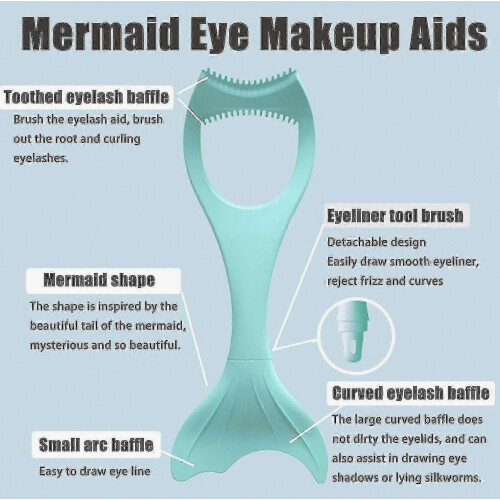 Mascara Eyelash Shield Applicator Guard Tool, Silicone Reusable Mascara Shield Applicator Makeup Tool Eyeliner Guide 2