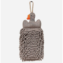 Hand Towel with Lanyard Soft Touching Strong Absorption Microfiber Kitchen White Goose Hanging Hands
