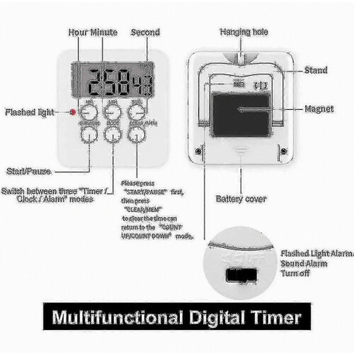 Kitchen Timer,magnetic Digital Timer And Stopwatch,kitchen Alarm Timer 1