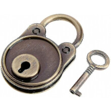 Nieuw Bear Mini Vintage Archaïsch Hangslot in Oude Stijl met Sleutel