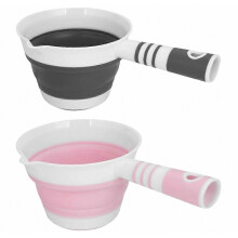 Paquete de 2 cucharones de agua plegables, cucharón de agua plegable, cucharón de baño plegable, ahorra espacio
