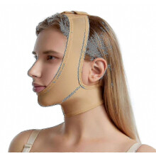Fascia compressiva medica per il mento, ideale per lifting del viso, collo, recupero post-operatorio in chirurgia plastica e maschera per il ment