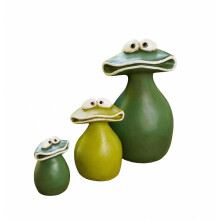 Décorations de jardin grenouille, statue de grenouille mignonne en résine pour la décoration extérieure et l'aménagement paysager