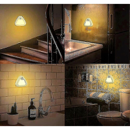 Mini Wireless Triangles Sensor Nightlight Battery Powered Cordless Light for Living Room Home 1