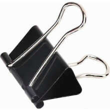 Clips para carpetas extragrandes de 5 cm (paquete de 24), clips grandes para papel para material de oficina, color negro.
