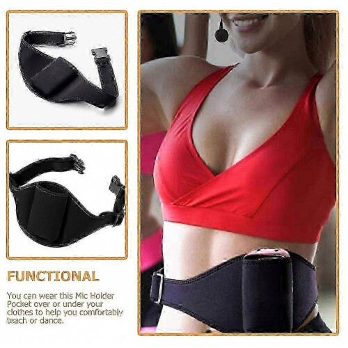 pezzi Borsa da cintura per microfono fitness, supporto e contenitore portatile per microfono 2