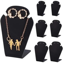 PH PandaHall 6 Pack Acrylic Necklace Display Stand Bust Jewelry Holder Mannequin Storage for Women Pendant Chain 4.6~6.7x2.6~3.6x6.1~8.9cm
