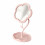 Miroir de maquillage de bureau en forme de fleur, réglable, avec rangement, petit format 1