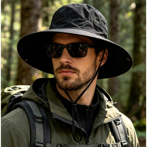 Bucket Hat – Breathable Mesh Splicing Quick-Drying – for Outdoor Sun Protection Foldable 1