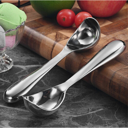 Stainless Steel Ice Cream Scoop Multi-Function Melon Baller for Fruit Desserts Ergonomic Handle 2