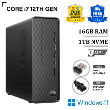 HP Desktop PC - Core i7 16GB Ram 1TB NVME - Windows 11 - Refurbished