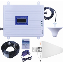 Tri Band Mobile Signal Booster 900 1800 2100 MHz, 4G 3G 2G Mobile Phone Signal Amplifier for Home Office