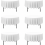 6 Pack White Round Tablecloths 220 cm, Washable Linen Polyester Table Covers for Weddings and Banquets 1