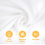 6 Pack White Round Tablecloths 220 cm, Washable Linen Polyester Table Covers for Weddings and Banquets 2