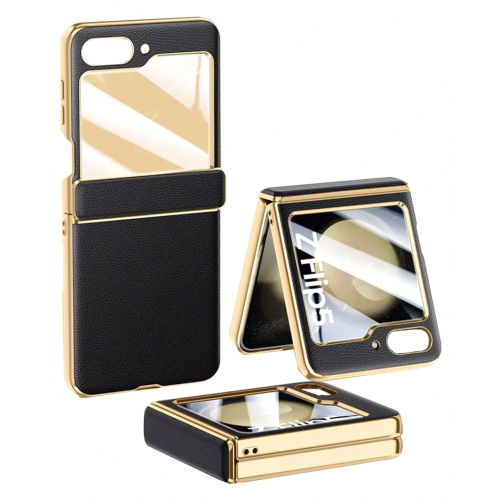 Clear Flip Phone Case with Screen Protector, Slim Shockproof Protective Cover for Foldable Smartphone