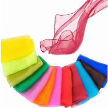 24 Pack Colourful Juggling Scarves, 60 x 60 cm Silk Dance Scarves for Sensory Play, Kids and Adults