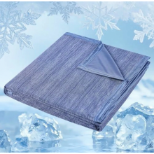 Cooling Summer Blanket 150 x 200 cm Blue Double Sided Lightweight Soft Cool Fibre Blanket for Bed Sofa Travel