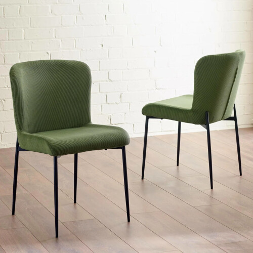 Set of 2 Leonie Dining Chairs - Green