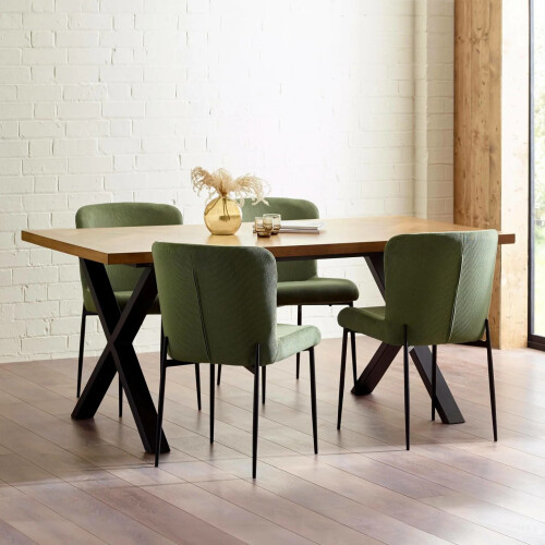 Set of 2 Leonie Dining Chairs - Green 2