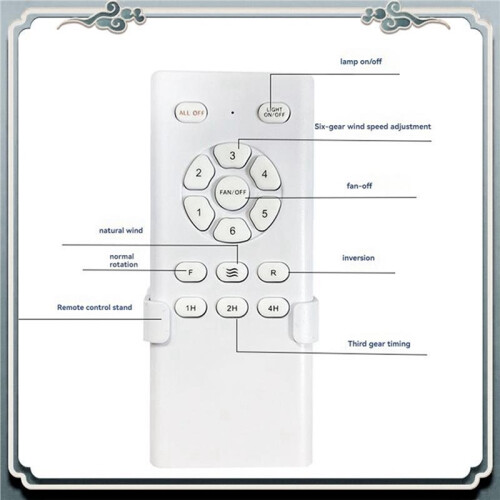 Ceiling Fan Remote Control Replacement for W/Light Style, Non- Model, Signal Receiver Included 2