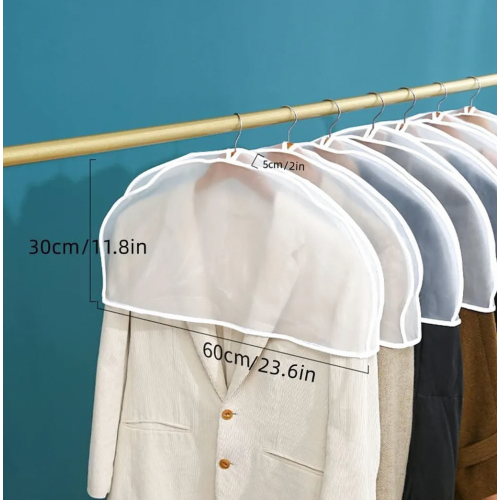 10 Pack Plastic Shoulder Covers for Clothes, Dustproof Garment Protectors for Suits, Coats and Jackets 1