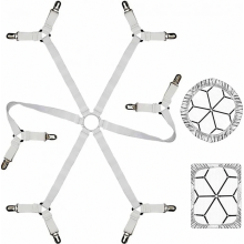Adjustable Elastic Bed Sheet Fasteners, Secure Fitted Sheet Straps for Mattresses, Easy to Install