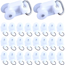 Curtain Track Rollers, 50 Pack Curtain Rail Gliders with Wheels for Smooth Drapery Track Sliding
