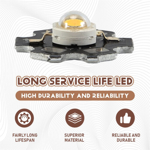 3W High Power Star LED Light Lamp Bulb (White) 1