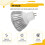 MR16 GU5.3 12V Cool White Light Bulb 3x1W 4
