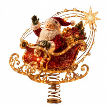 Osvetlená ozdoba na vianočný stromček – Santa Claus Perníkový Luskáčik – pre Xmas Tree Home