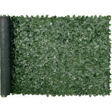 Artificial Ivy Privacy Fence, 1 x 3 m Green Leaf Hedge Screen with Mesh Backing for Garden Balcony
