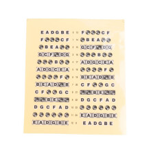 Guitar Fretboard Note Decals Fingerboard Frets Map Sticker for Beginner Learner Practice Fit 6 Strings Acoustic Electric Guitar(Guitar-Black)