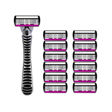 High-quality safety razor for men, 6-layer blade made of German metal, compatible with Mach razors 1 and 12.