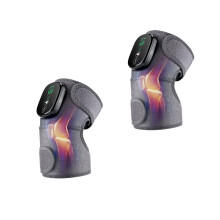 2pcs Heated Knee Massager Brace, 3-in-1 Rechargeable Vibration Warmer for Knee Elbow Shoulder