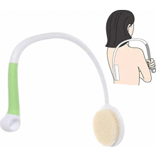 Long Handle Back Brush for Shower, Ergonomic Soft Bristle Body Scrubber for Gentle Exfoliation, All Skin Types