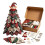 (E) Unfinished Quilted Christmas Tree DIY Kit, Hand‑Made Fabric Holiday Table Ornament 1