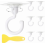 Self Adhesive Hooks, 6 Pack 360 Degree Rotating Waterproof Transparent Wall Hooks for Bathroom Kitchen 1