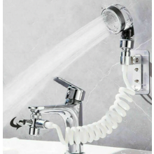 Water Saving Hand Shower Head for Faucet and Sink, Bathroom Sprayer Attachment for Hair Washing