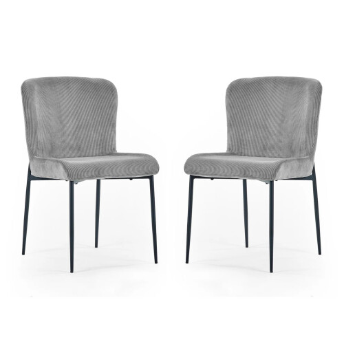 Set of 2 Leonie Dining Chairs - Grey 1